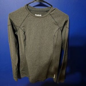 Reebok Performance Wear T Shirt Womens Long Sleeve Gray Medium